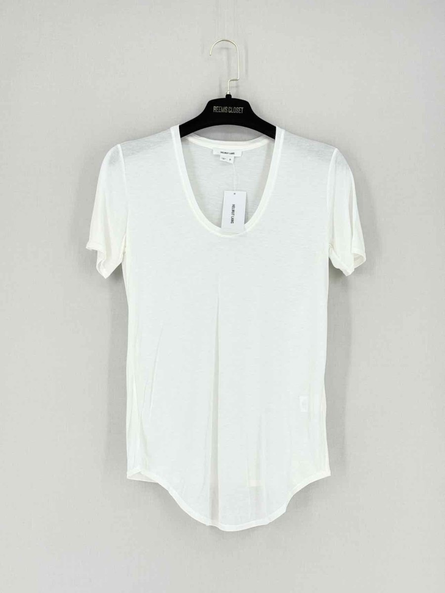 Pre - loved HELMUT LANG White Size Small T-shirt at Reems Closet