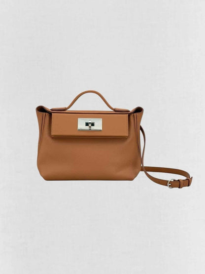 Pre - loved HERMES 24/24 Brown Top Handle at Reems Closet
