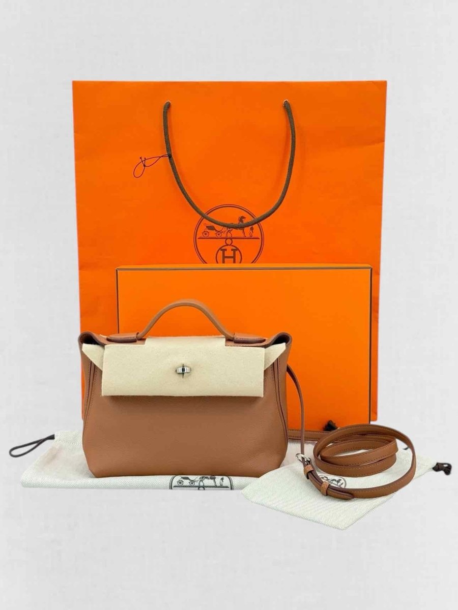 Pre - loved HERMES 24/24 Brown Top Handle at Reems Closet