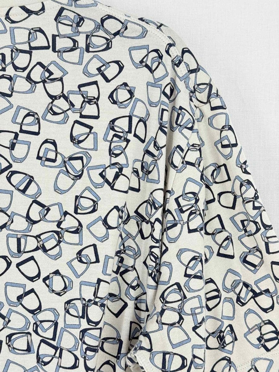 Pre - loved HERMES Beige Multicolor Printed Size XLarge Top at Reems Closet