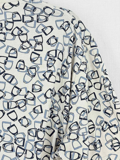 Pre - loved HERMES Beige Multicolor Printed Size XLarge Top at Reems Closet