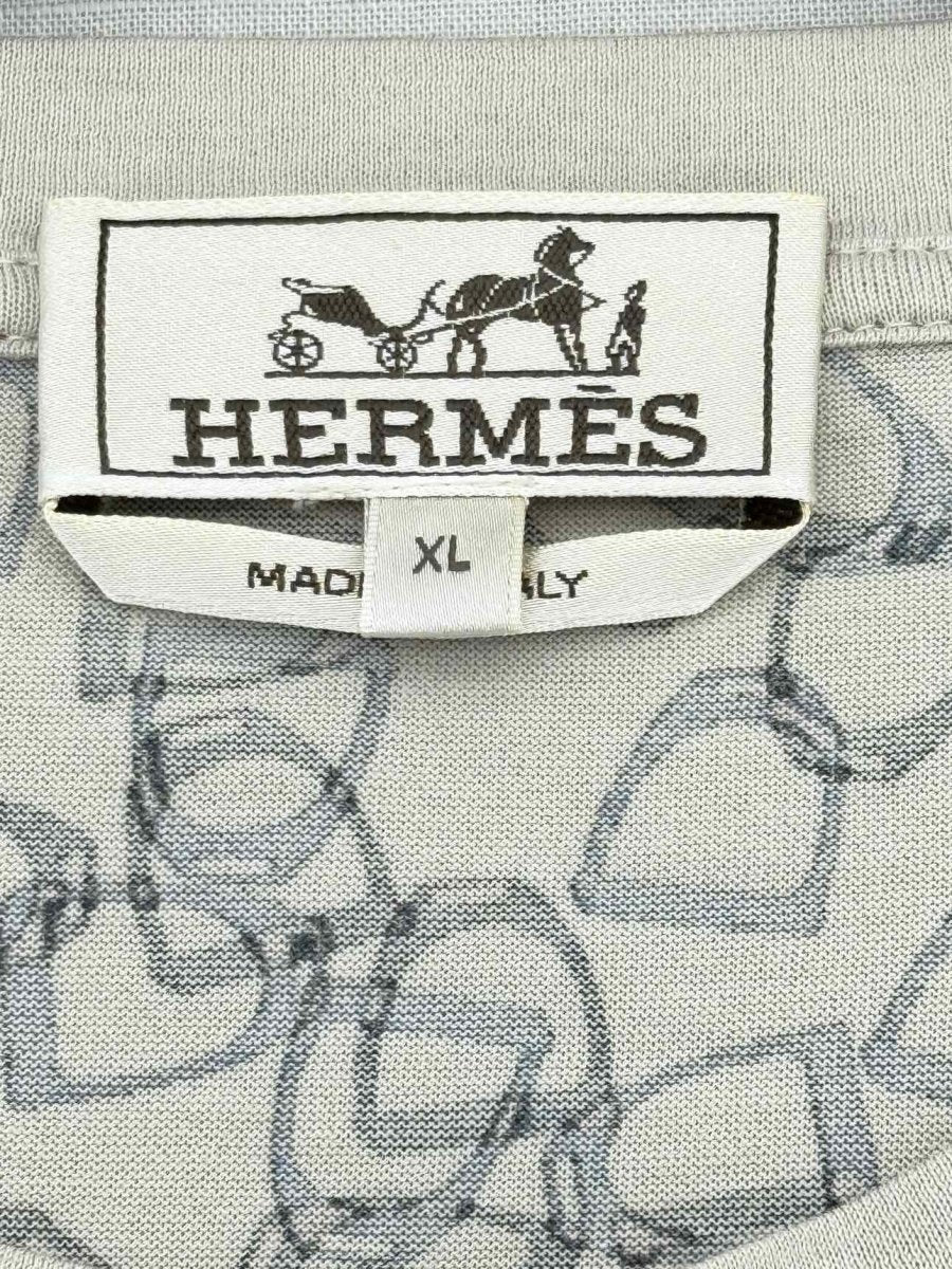 Pre - loved HERMES Beige Multicolor Printed Size XLarge Top at Reems Closet