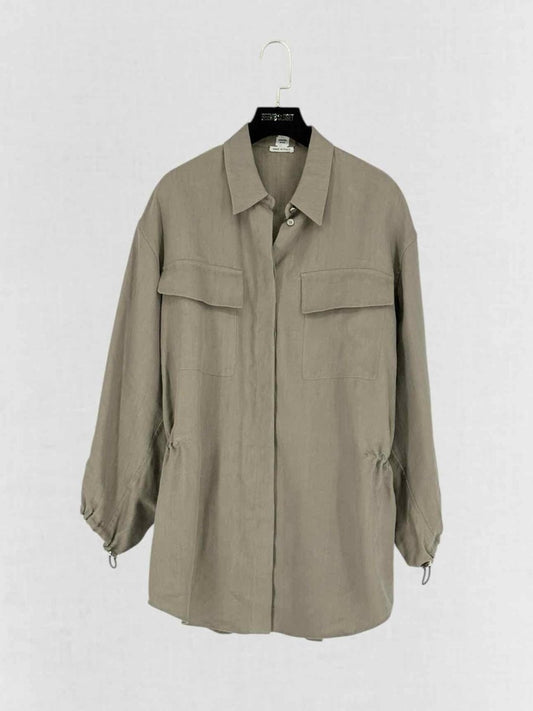 Pre - loved HERMES Beige Size US 6 Shirt at Reems Closet