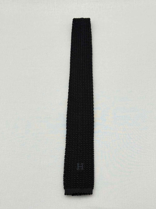 Pre - loved HERMES Black Necktie at Reems Closet