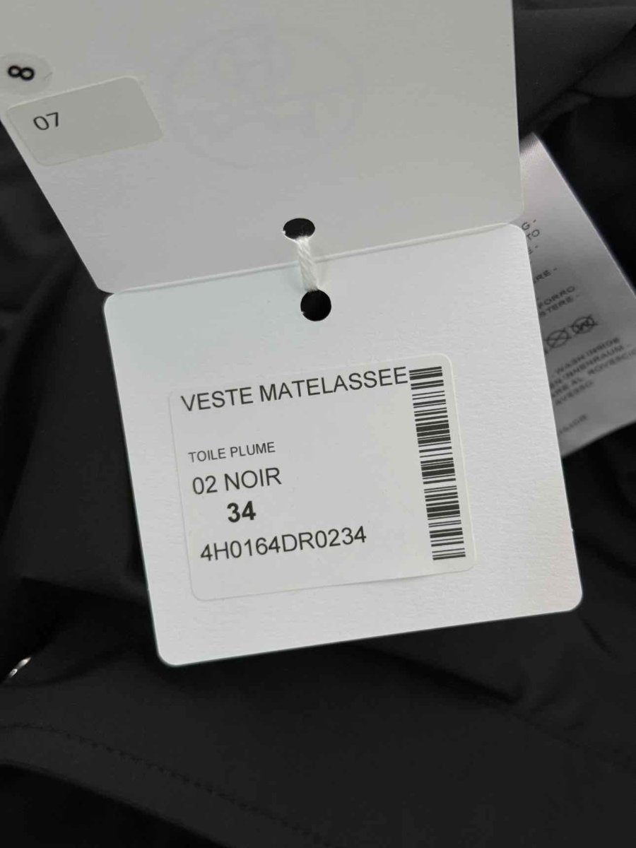 Pre-loved HERMES Black Quilted Size US 2 Coat at Reems Closet