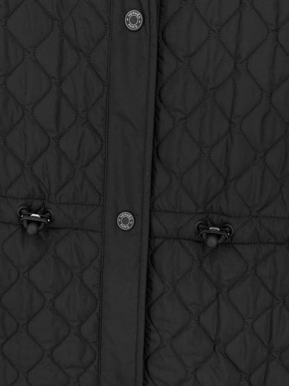 Pre-loved HERMES Black Quilted Size US 2 Coat at Reems Closet
