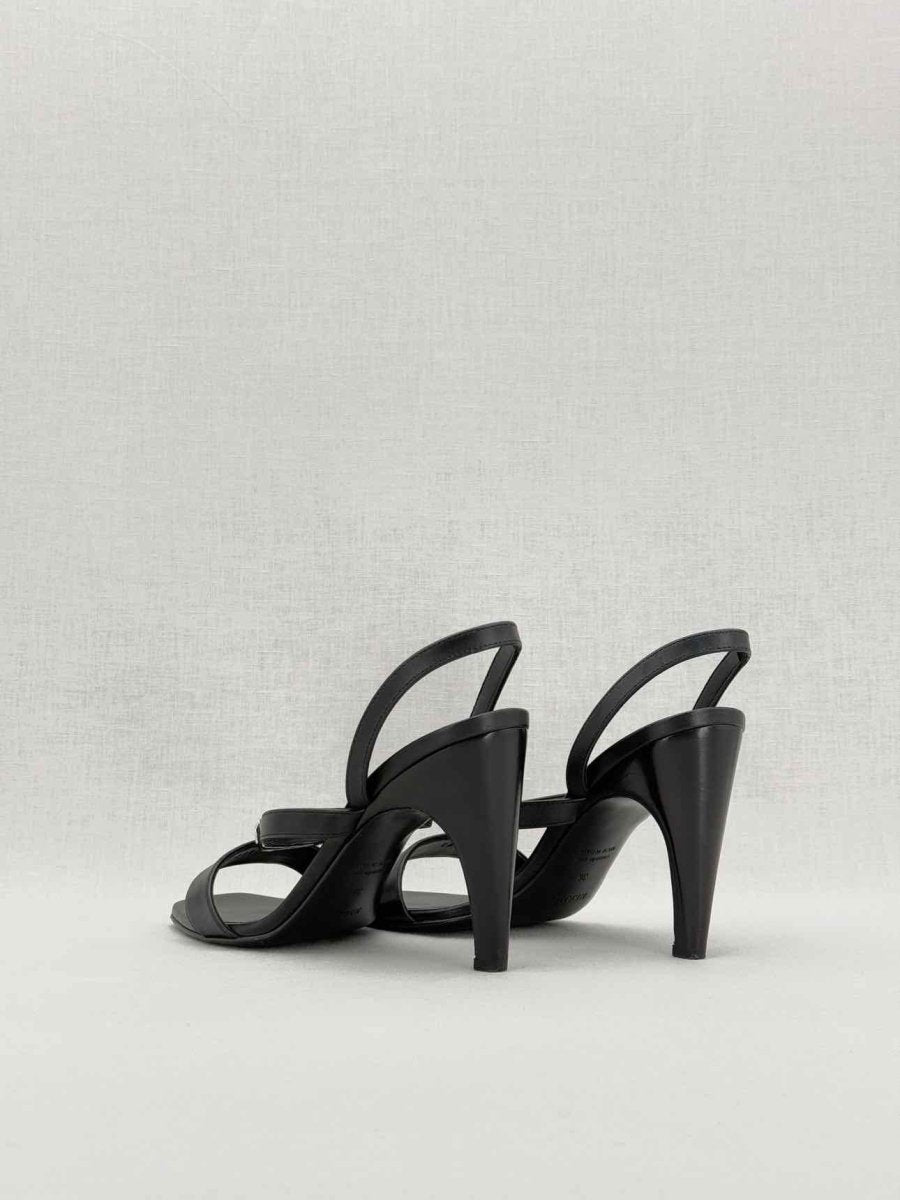Pre - loved HERMES Black Size EU 38 Heeled Sandals at Reems Closet
