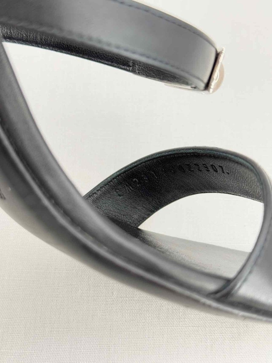 Pre - loved HERMES Black Size EU 38 Heeled Sandals at Reems Closet