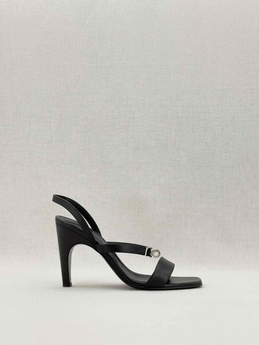 Pre - loved HERMES Black Size EU 38 Heeled Sandals at Reems Closet