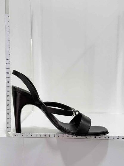 Pre - loved HERMES Black Size EU 38 Heeled Sandals at Reems Closet