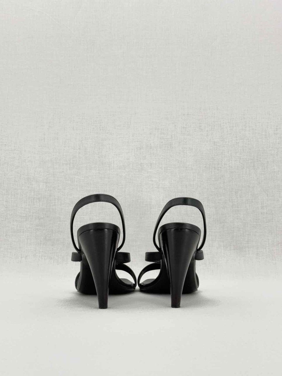 Pre - loved HERMES Black Size EU 38 Heeled Sandals at Reems Closet