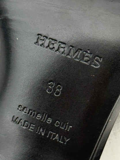 Pre - loved HERMES Black Size EU 38 Heeled Sandals at Reems Closet