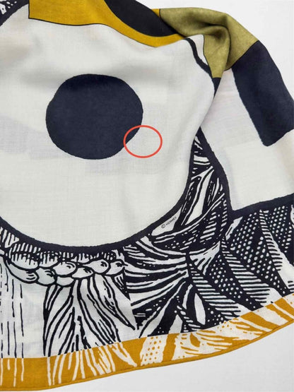 Pre-loved HERMES Blanc Multicolore Shawl at Reems Closet