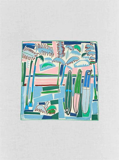 Pre-loved HERMES Blue Multicolor Scarf at Reems Closet