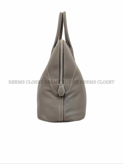 Pre - loved HERMES Bolide Relax Gris Souris Top Handle at Reems Closet