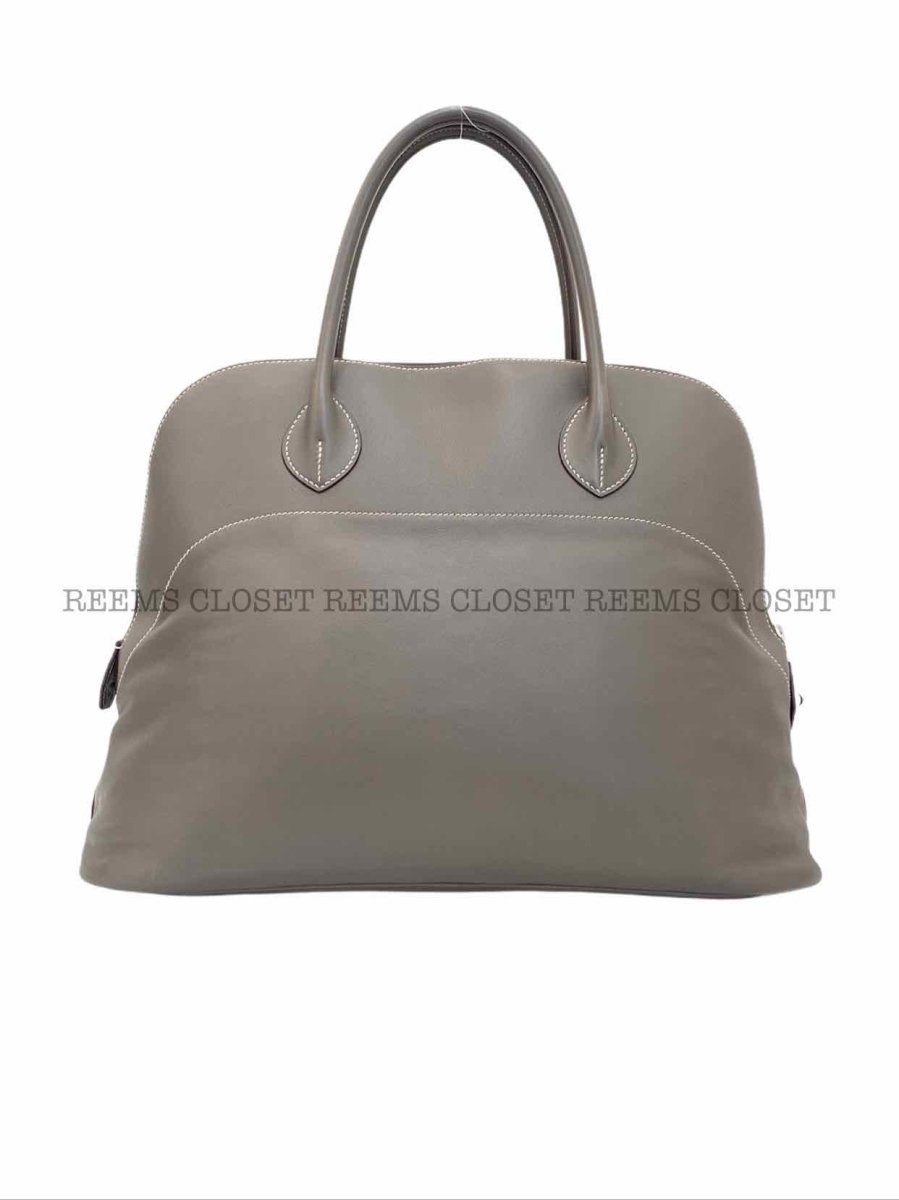 Pre - loved HERMES Bolide Relax Gris Souris Top Handle at Reems Closet