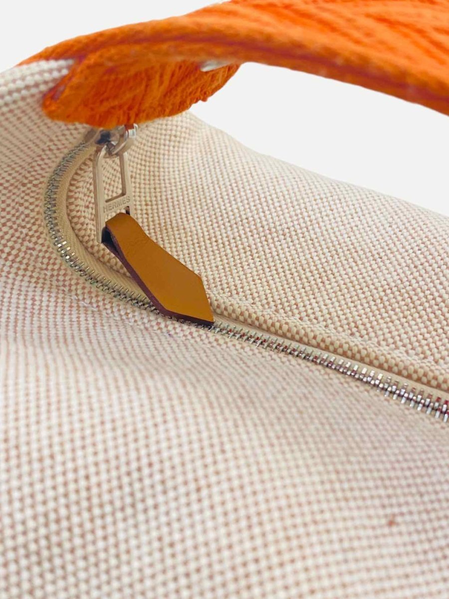 Pre - loved HERMES Bride - a - Brac Beige & Orange Pouch at Reems Closet