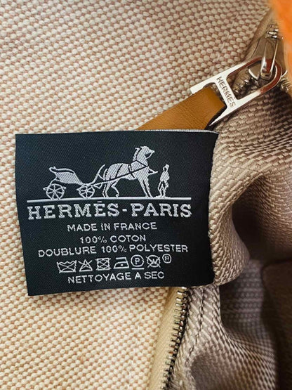 Pre - loved HERMES Bride - a - Brac Beige & Orange Pouch at Reems Closet