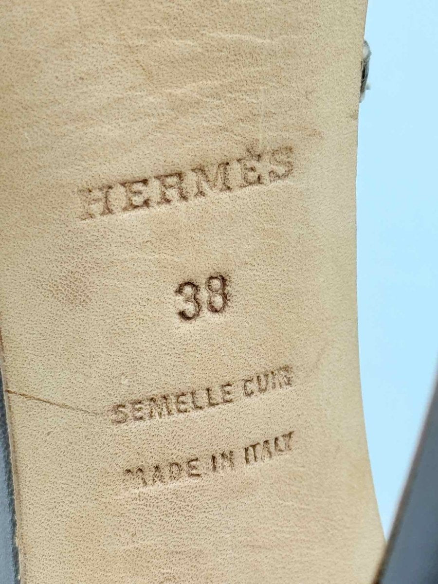 Pre - loved HERMES Brown Python Size EU 38 Heeled Shoes at Reems Closet