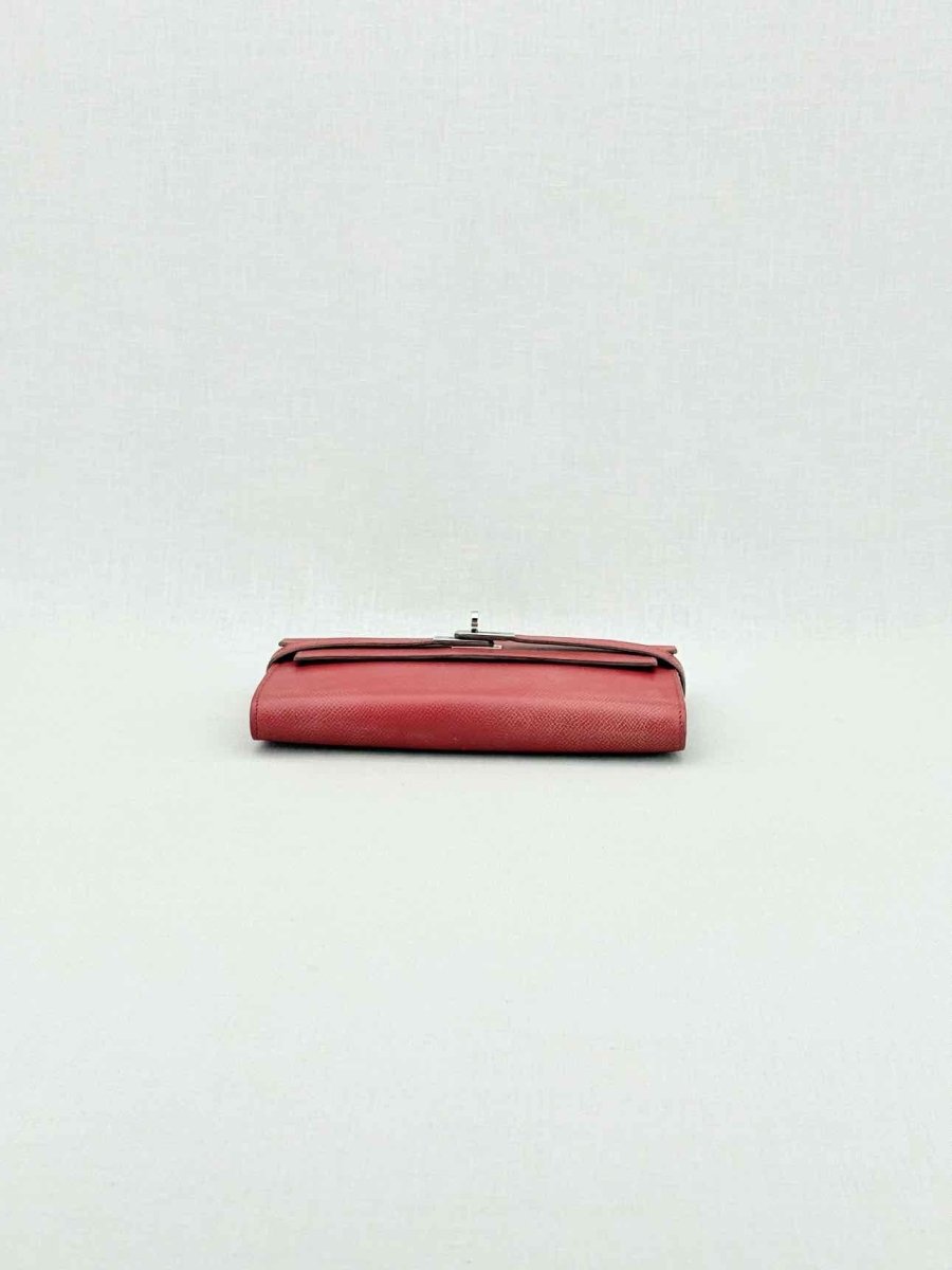 Pre - loved HERMES Burgundy Continental Wallet at Reems Closet