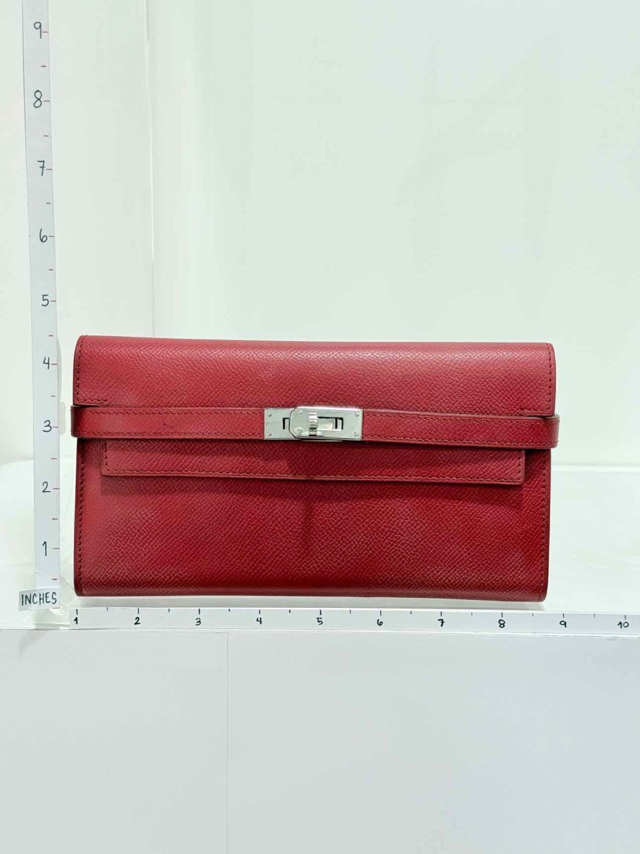 Pre - loved HERMES Burgundy Continental Wallet at Reems Closet