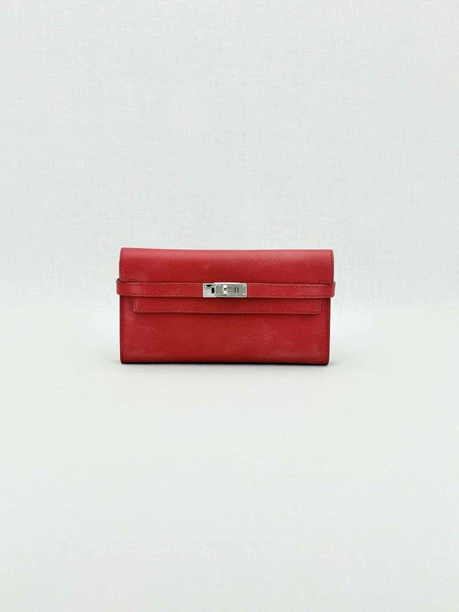 Pre - loved HERMES Burgundy Continental Wallet at Reems Closet
