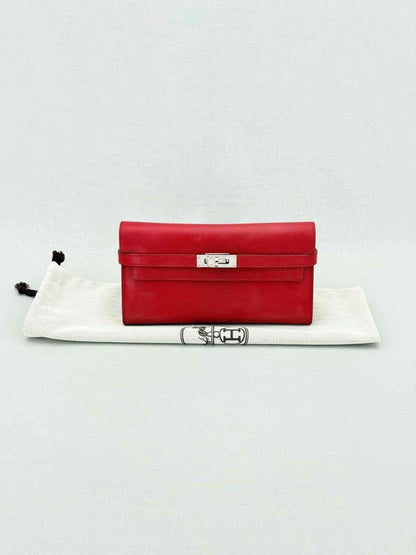 Pre - loved HERMES Burgundy Continental Wallet at Reems Closet