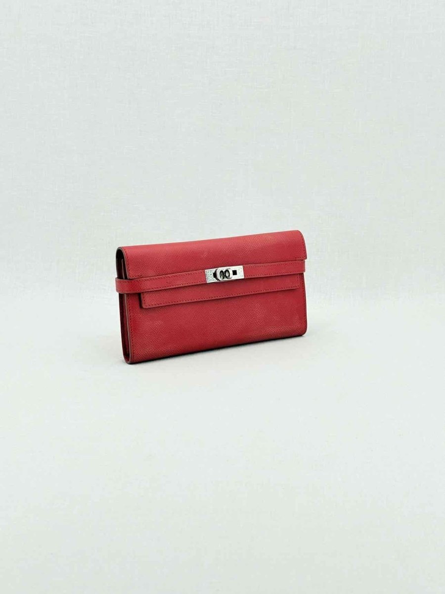Pre - loved HERMES Burgundy Continental Wallet at Reems Closet