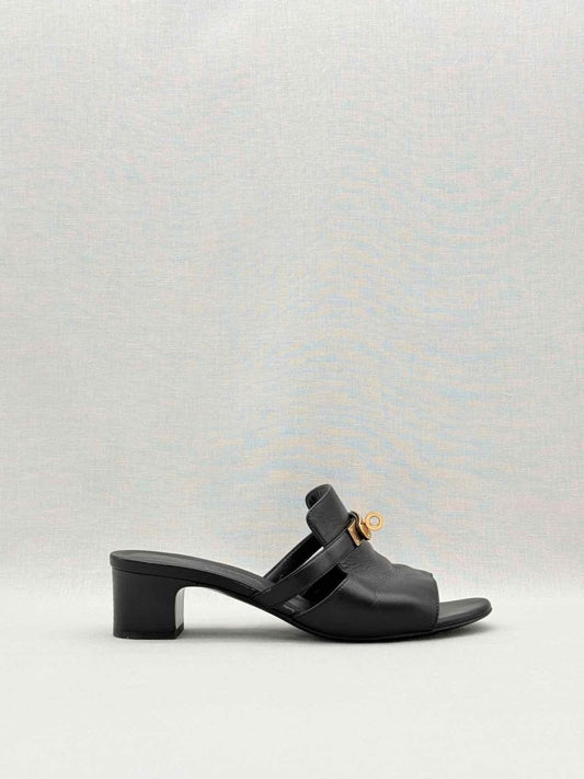 Pre-loved HERMES Candy Black Size EU 38 Mules at Reems Closet