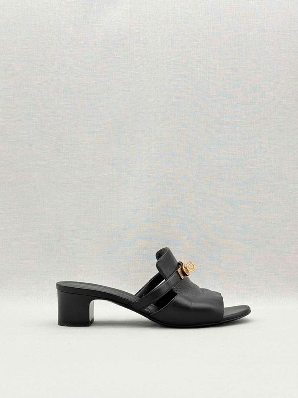 Pre-loved HERMES Candy Black Size EU 38 Mules at Reems Closet