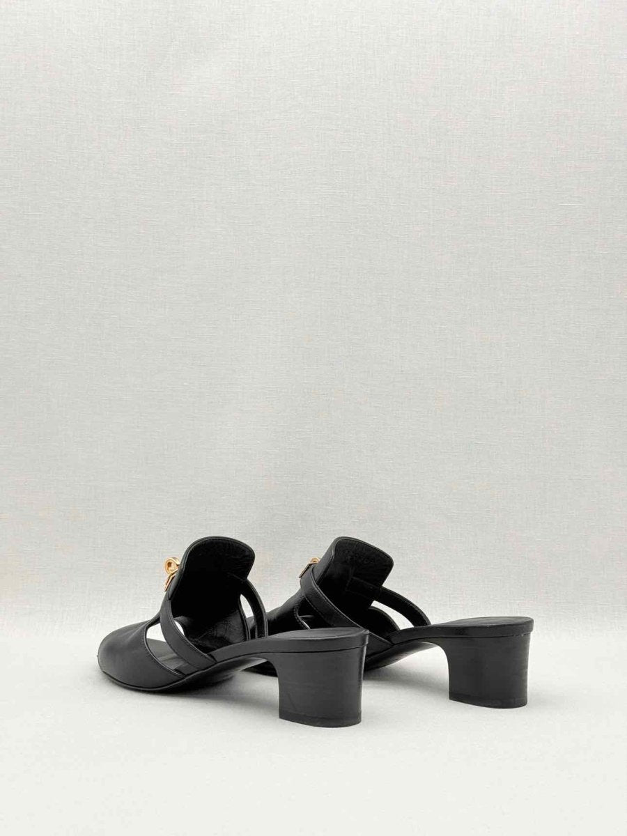 Pre-loved HERMES Candy Black Size EU 38 Mules at Reems Closet