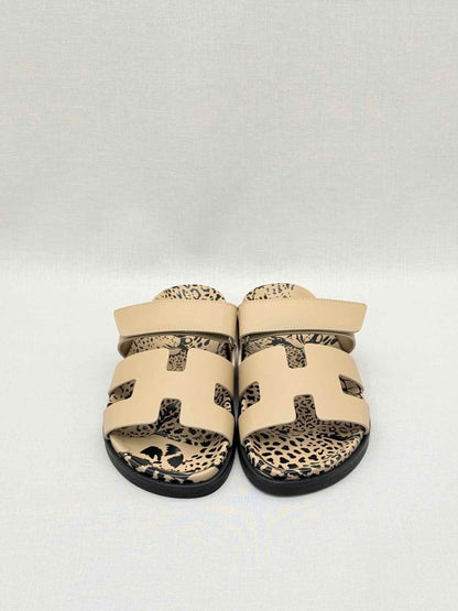 Pre - loved HERMES Chypre Beige Size EU 37 Sandals at Reems Closet