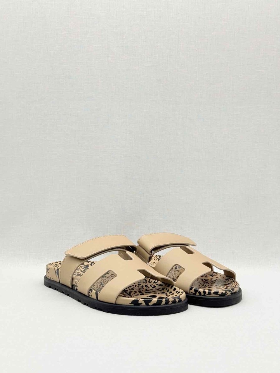 Pre - loved HERMES Chypre Beige Size EU 37 Sandals at Reems Closet