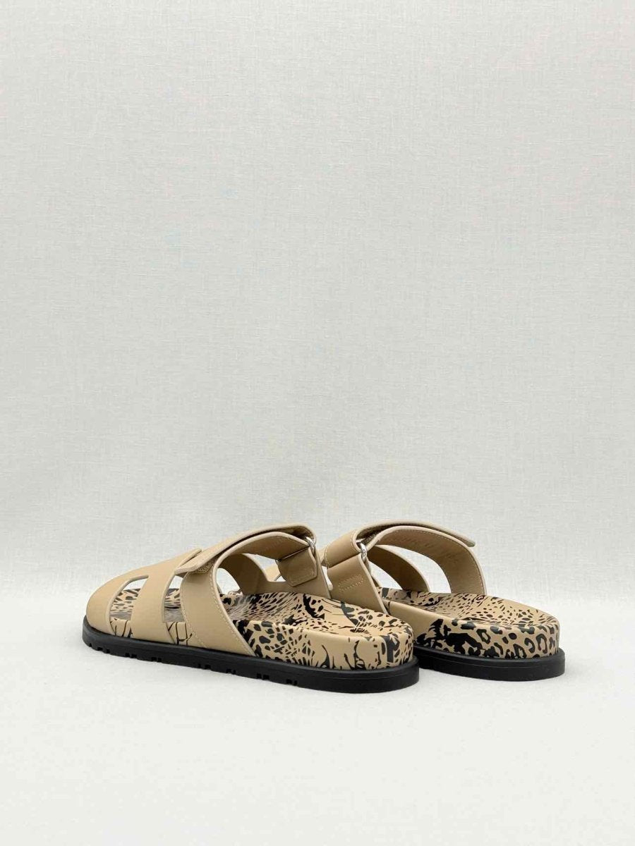 Pre - loved HERMES Chypre Beige Size EU 37 Sandals at Reems Closet
