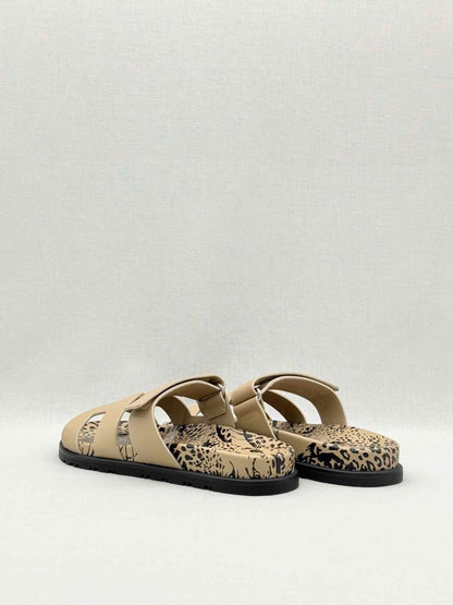 Pre - loved HERMES Chypre Beige Size EU 37 Sandals at Reems Closet
