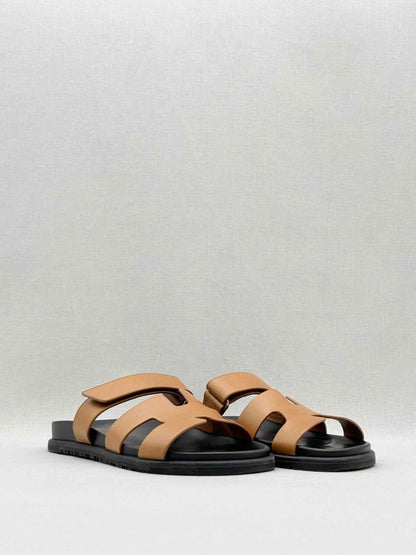 Pre - loved HERMES Chypre Brown Size EU 40 Sandals at Reems Closet