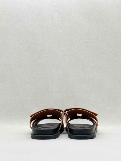 Pre - loved HERMES Chypre Brown Size EU 40 Sandals at Reems Closet