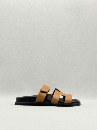 Pre - loved HERMES Chypre Brown Size EU 40 Sandals at Reems Closet