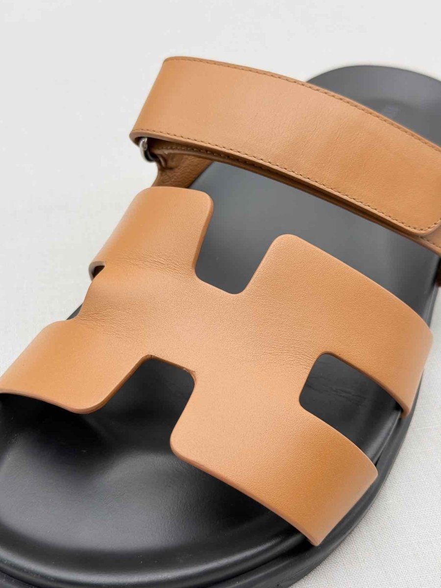 Pre - loved HERMES Chypre Brown Size EU 40 Sandals at Reems Closet