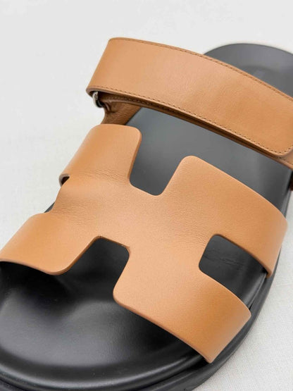 Pre - loved HERMES Chypre Brown Size EU 40 Sandals at Reems Closet