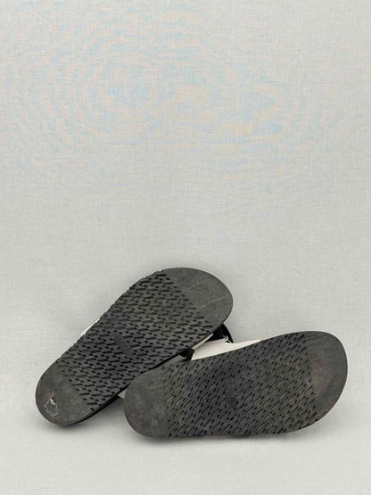Pre - loved HERMES Chypre Grey & Black Size EU 40 Sandals at Reems Closet