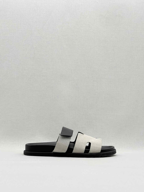 Pre - loved HERMES Chypre Grey Size EU 40 Sandals at Reems Closet