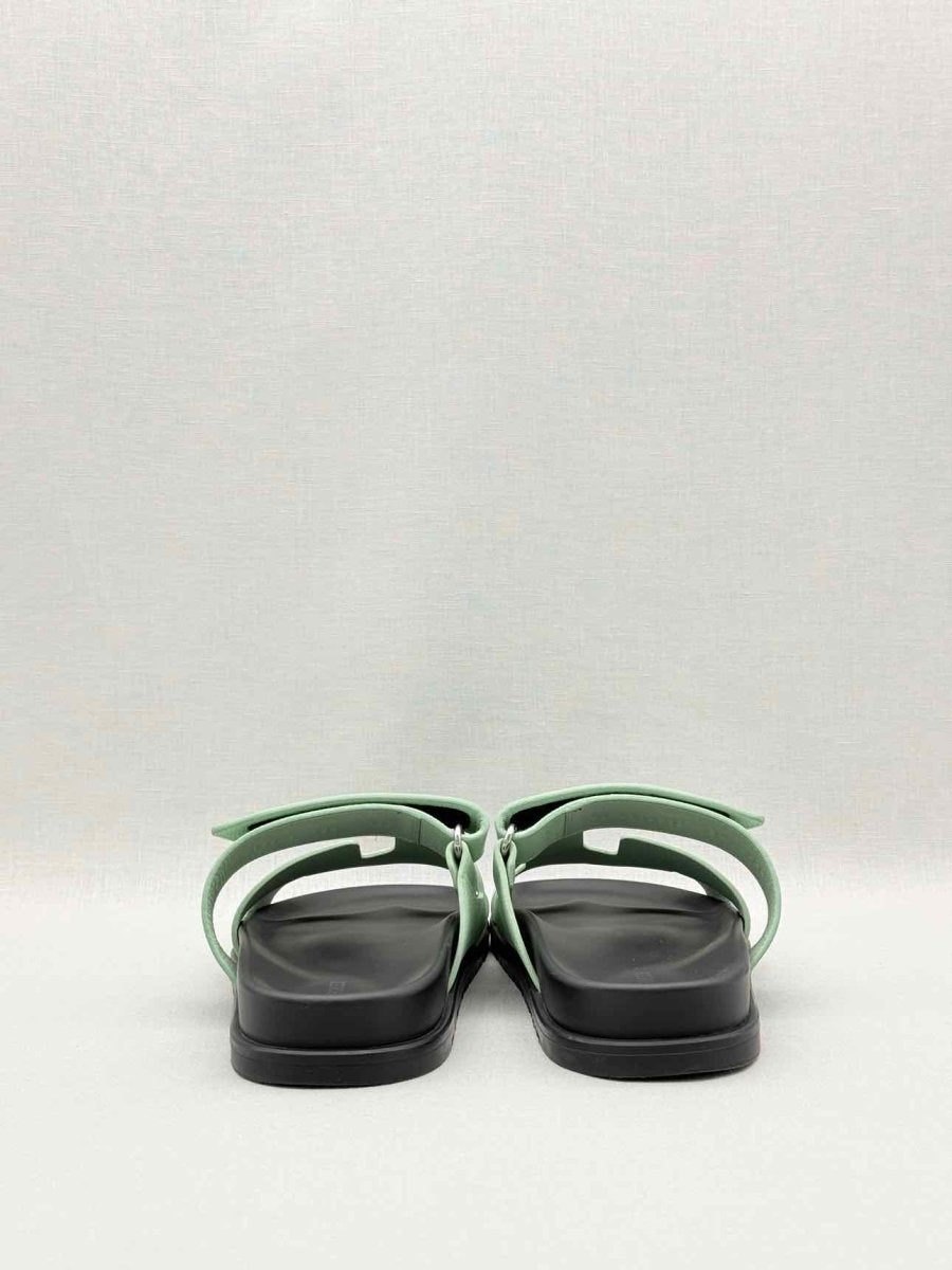Pre-loved HERMES Chypre Mint Green Size EU 38 Sandals at Reems Closet