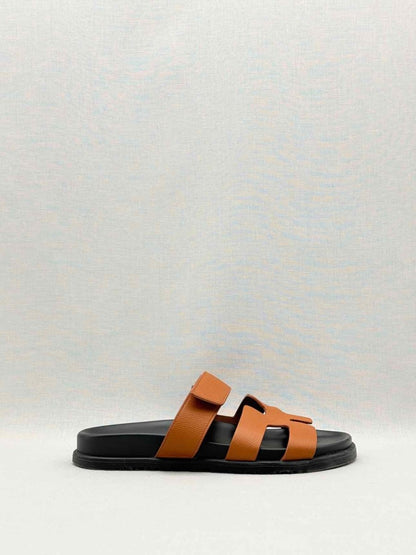 Pre-loved HERMES Chypre Natural Size EU 38.5 Sandals at Reems Closet