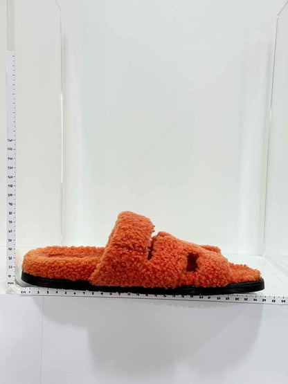 Pre - loved HERMES Chypre Orange Size EU 39 Sandals at Reems Closet