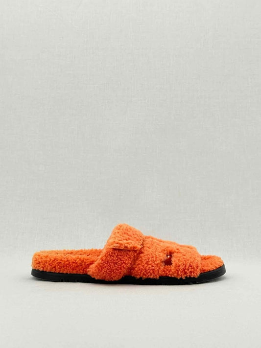 Pre - loved HERMES Chypre Orange Size EU 39 Sandals at Reems Closet