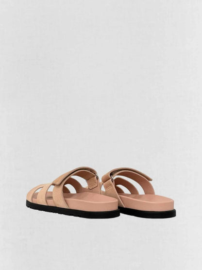 Pre - loved HERMES Chypre Peach Size EU 37.5 Sandals at Reems Closet