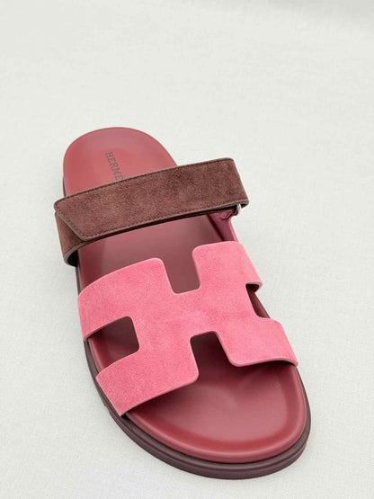 Pre - loved HERMES Chypre Rose Pink Size EU 40 Sandals at Reems Closet