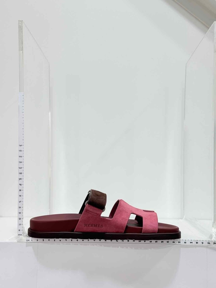 Pre - loved HERMES Chypre Rose Pink Size EU 40 Sandals at Reems Closet