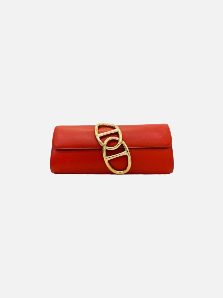 Pre - loved HERMES Clutch Rusty Orange Clutch at Reems Closet